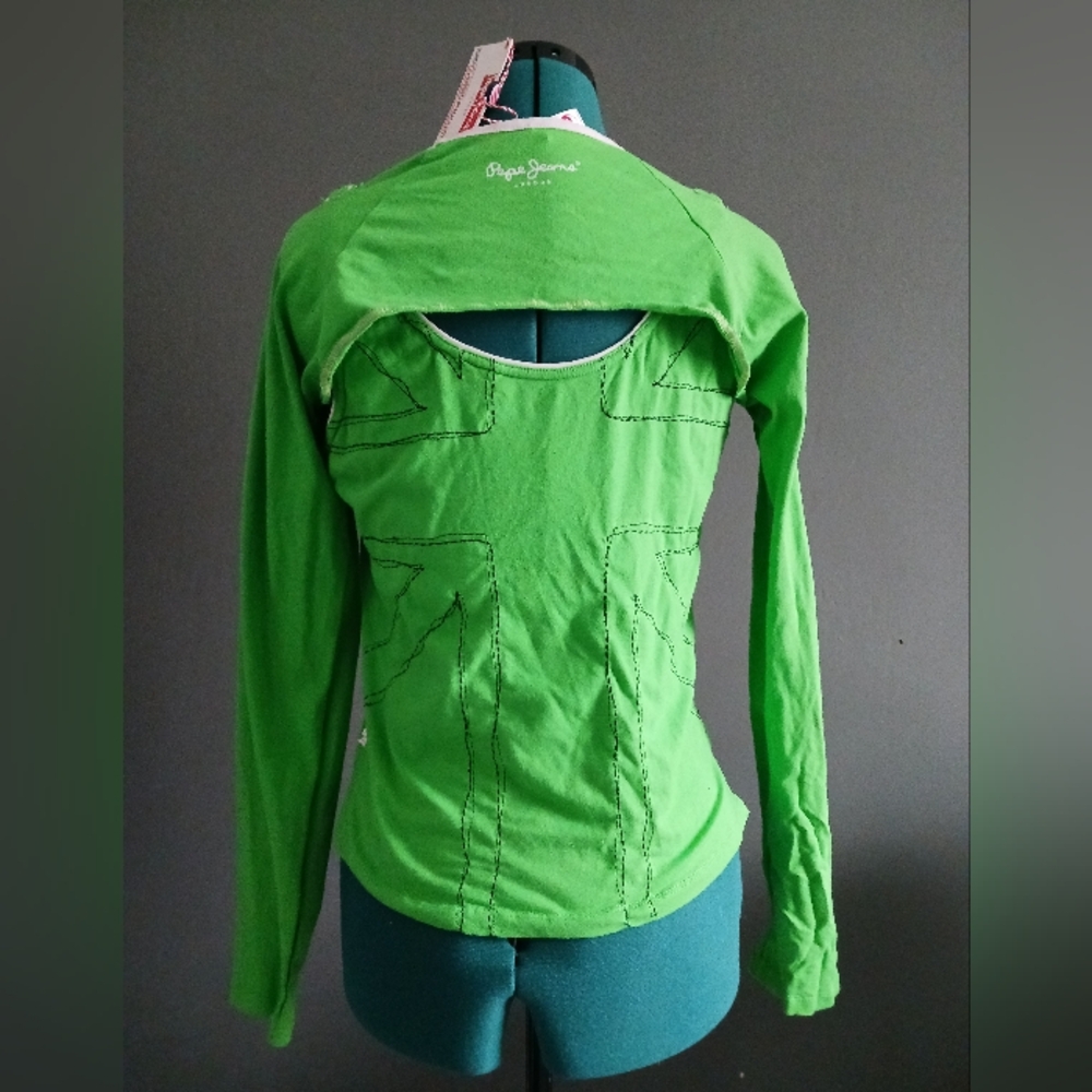 NWT Pepe Jeans Rosalyn Limon Top, Blouse Size L. - Picture 3 of 16